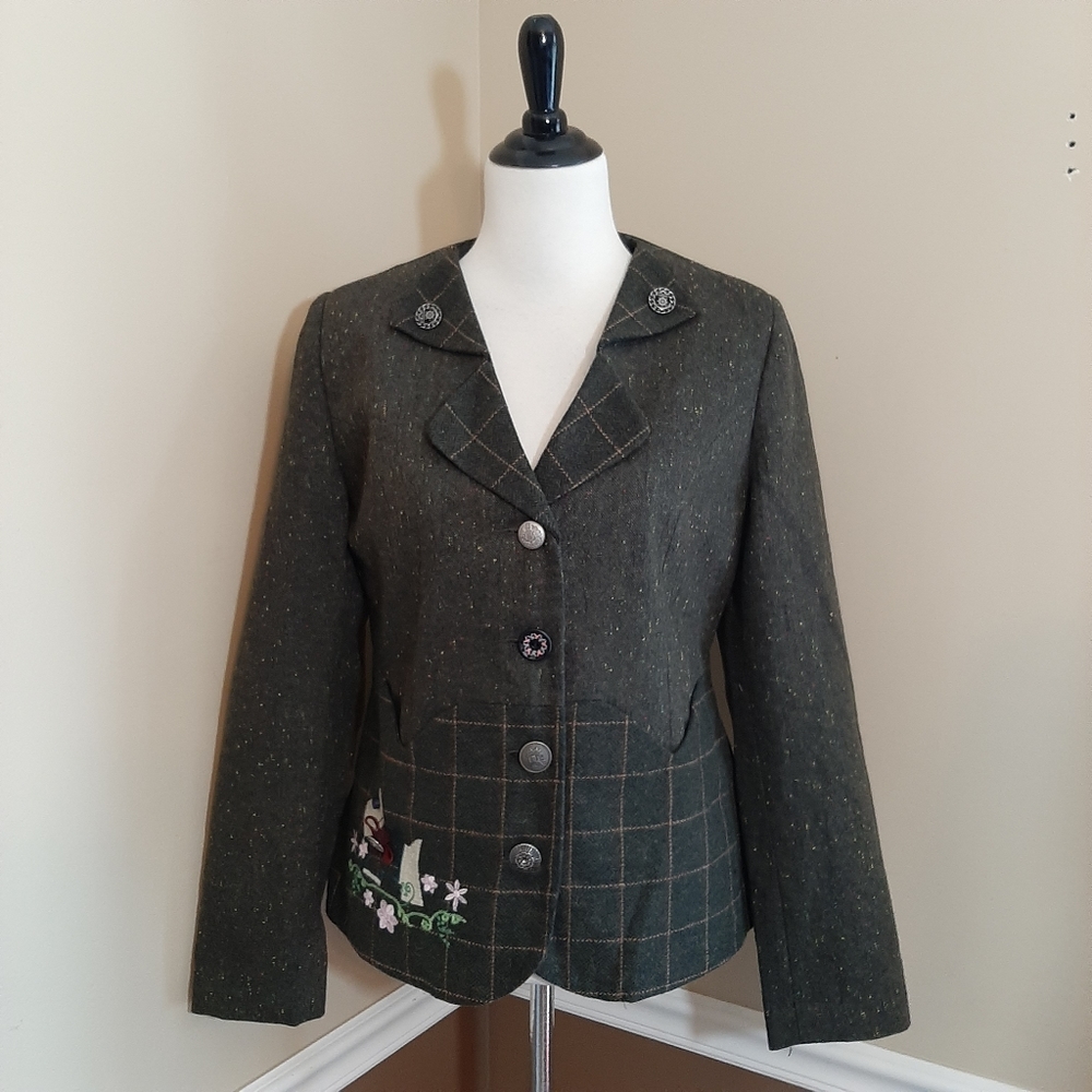 Joe Browns Green Scottie Dog Blazer US 10